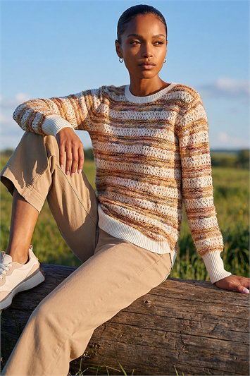 Space Dye Stripe Knit Jumper 16348021
