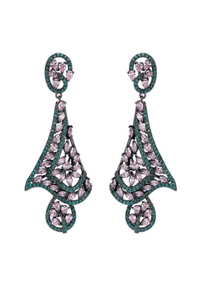 Green Diva Vintage Drop Earrings