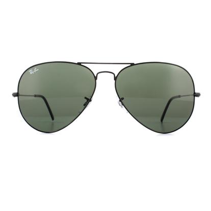 Black Aviator Black Green Large Aviator 3026 Sunglasses