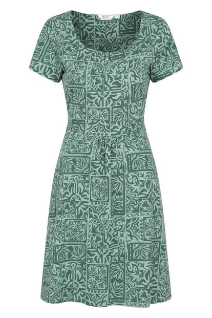 Green Orchid Patterned Uv Dress