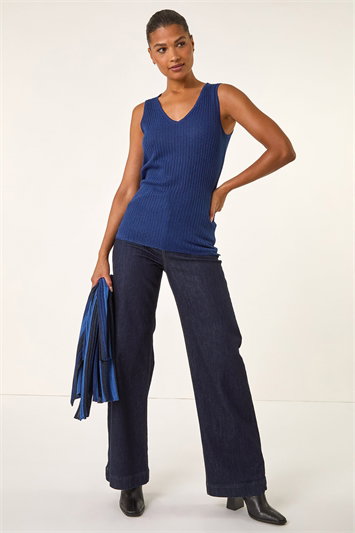 Stripe Ribbed Knit Vest 16244360