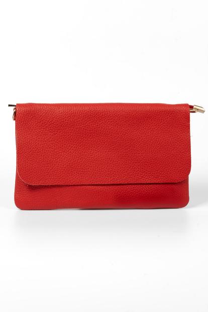 Black Italian Leather Clutch Bag