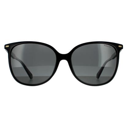 Black Cat Eye Black Grey Polarized Sunglasses
