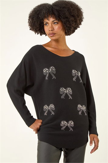 Sequin Bow Knit Jumper 16218708