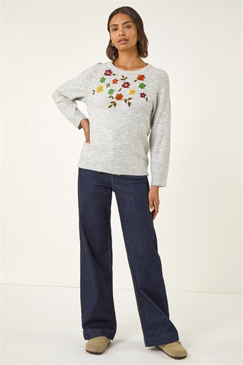 Floral Embroidered Knit Jumper 16301836