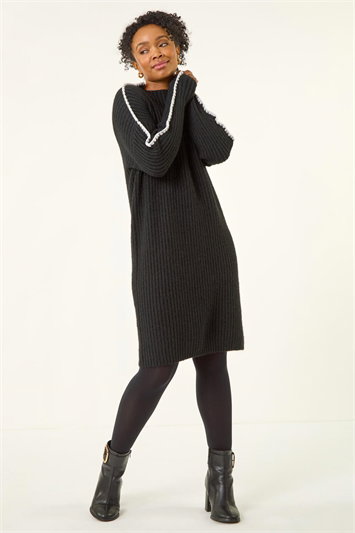 Petite Ribbed Knitted Dress 14783708