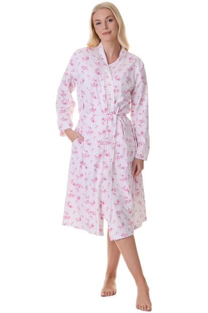 Pink 100% Cotton Lightweight Porcelain Floral Wrap