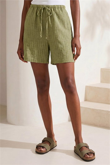 Petite Stripe Drawstring Shorts 18108240