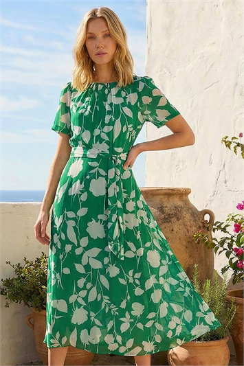 hale bob green dress Kelly Green Cut Out Floral Detail Mini Dress main image 0