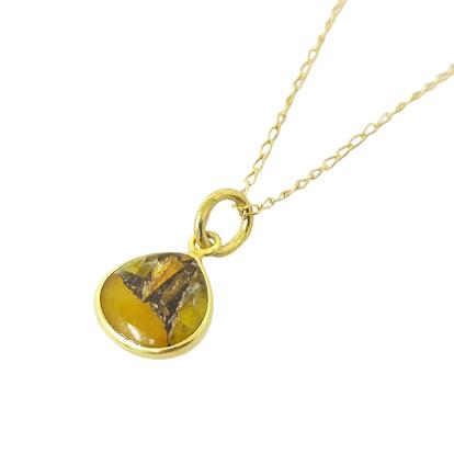 Metallic 18Ct Gold Vermeil Plated Citrine November Birthstone Necklace