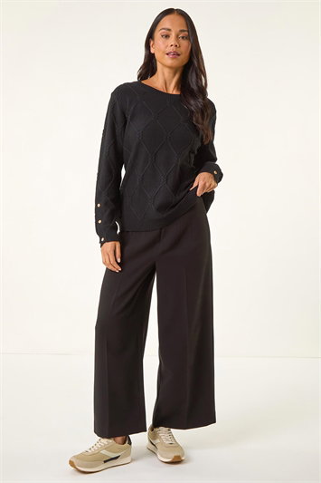 Petite Button Cuff Knit Jumper 16228808