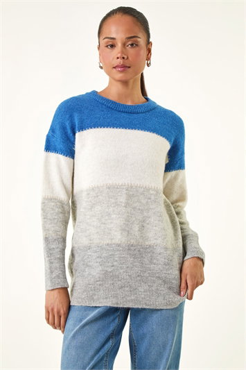 Petite Stripe Knitted Jumper 16303636