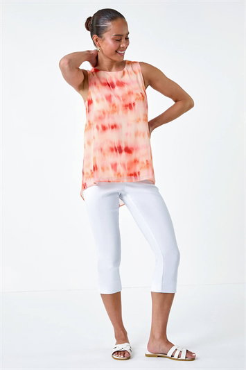 Petite Sleeveless Tie Dye Print Top 20175422