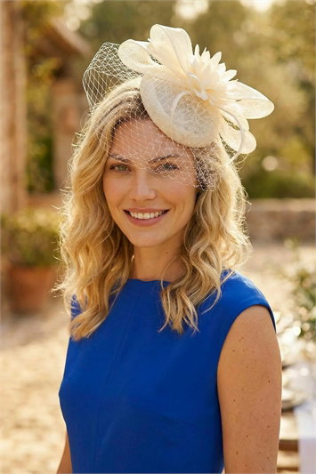 White Mesh Net Hat Fascinator
