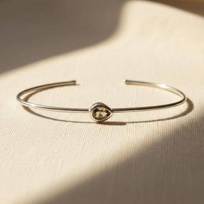 Metallic Alexandrite June Birthstone Sterling Silver Bangle