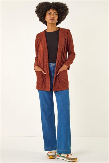 Longline Hooded Cardigan 19442181