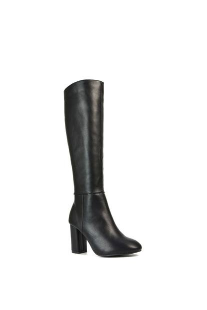 'Jen' Knee High Block Heeled Boots With Zip Fastening M000023724