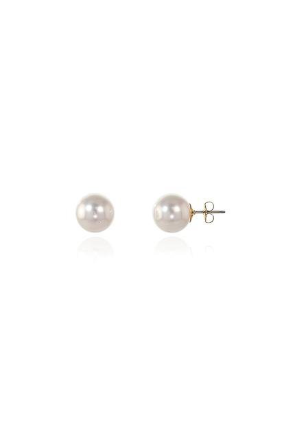 White Cachet London Mac 12 White Pearl Earrings