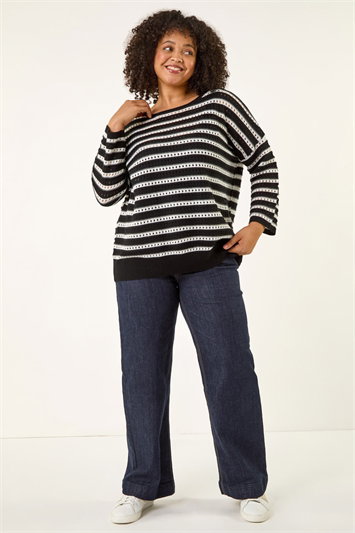 Curve Crochet Stripe Knit 16306208