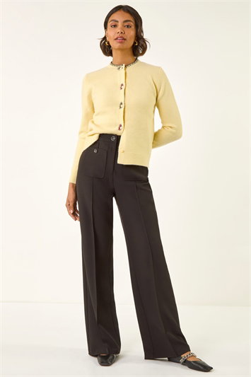Pocket Button Smart Trousers 18097608