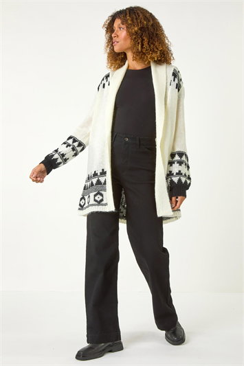 Patterned Knit Cardigan 16124838