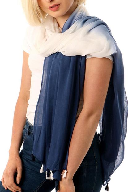 Pink Tie Dye Tasselled Lightweight Scarf
