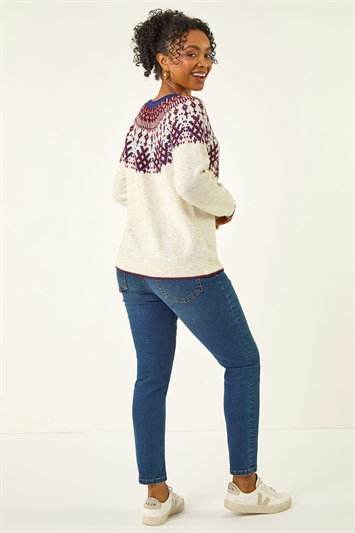 Petite Fairisle Neppy Knit Jumper 16231238