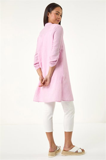 Petite Cotton Front Button Overshirt 10229272