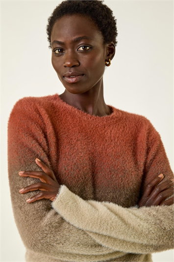 Fluffy Ombre Knit Jumper 16222419