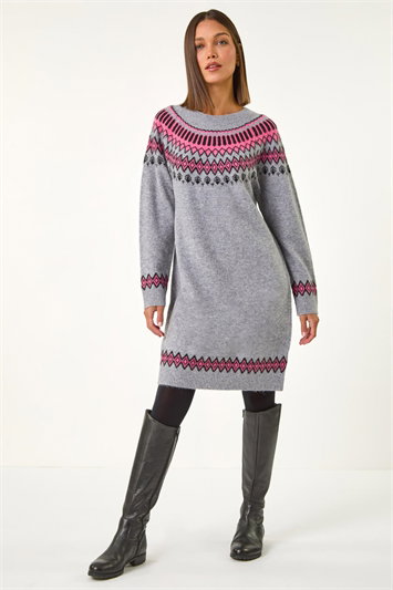 Fairisle Knitted Jumper Dress 14448872