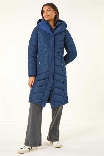 Hooded Quilted Coat 12018654