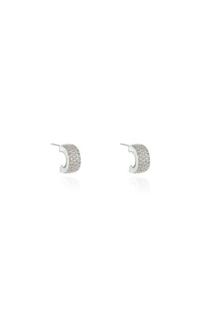 Metallic Cachet London Lily Silver Hoop Earrings