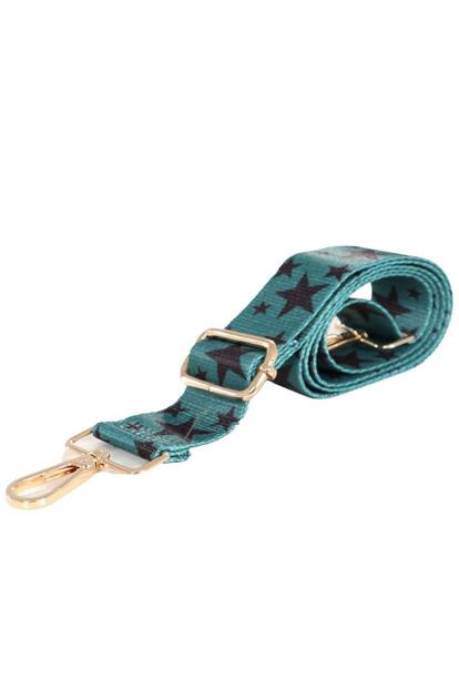 Pink Star Print Woven Bag Strap