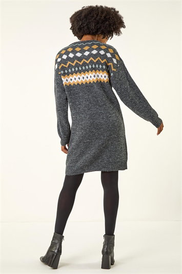 Nordic Print Knitted Jumper Dress 14470025