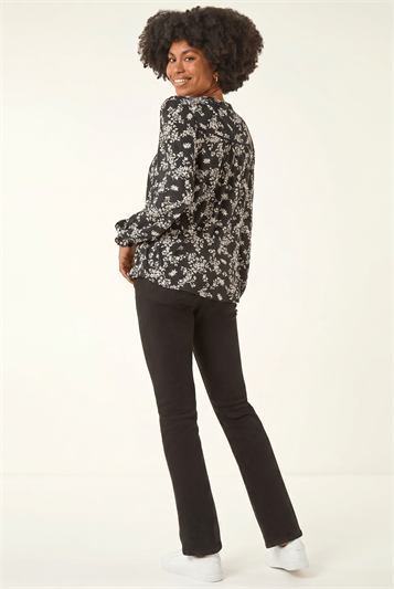 Floral Print Long Sleeve Top 19449508