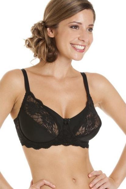 Black Classic Floral Lace Underwired Bra