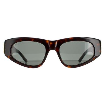 Brown Oval Dark Havana Green Bb0095s
