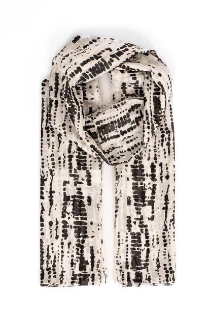 Black Tie Die Cotton Lightweight Scarf