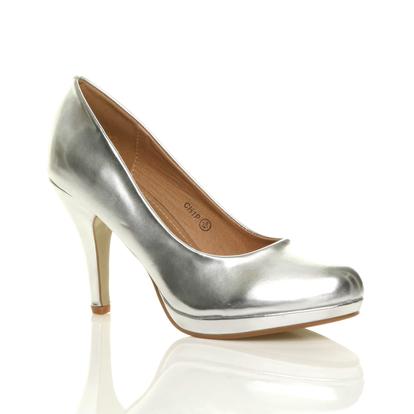 Black High Heel Court Shoes