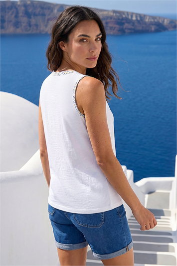 Contrast Trim Vest Top 19492138