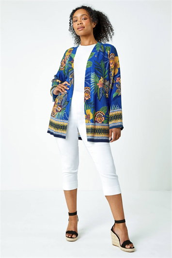 Petite Tropical Print Kimono Jacket 20139909