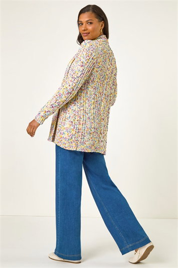 Soft Knit Nep Longline Cardigan 16238638