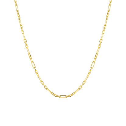 Metallic Sterling Silver Link Chain Necklace
