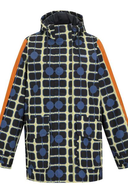 Blue Orla Kiely Mid Length Waterproof Jacket
