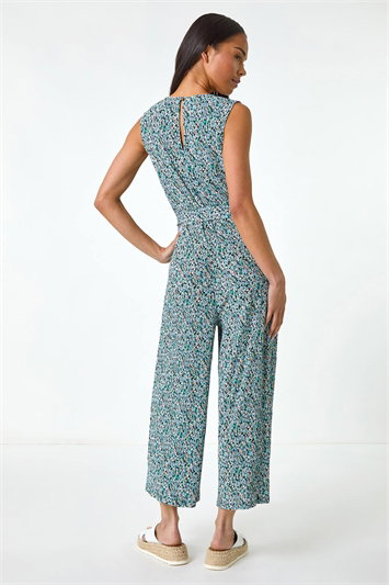 Petite Ditsy Crinkle Crop Jumpsuit 14671709