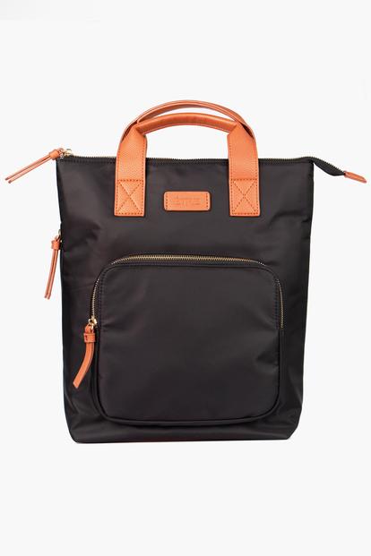 Pink Plain Top Handle Foldable Backpack