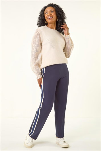 Petite Side Stripe Ponte Trouser 18074160