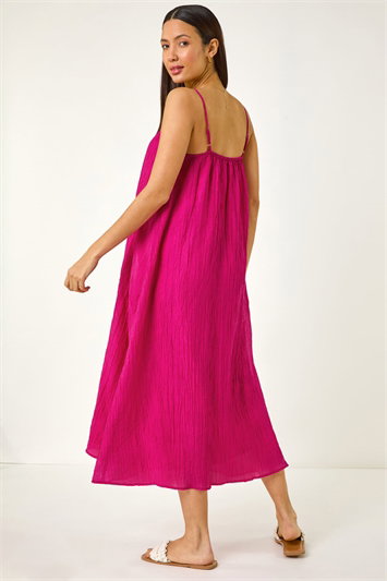 Textured Pleat Midi Dress 14652332
