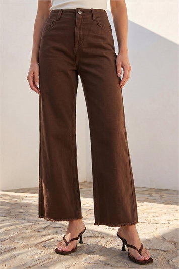 Petite Frayed Hem Stretch Trouser 18101319