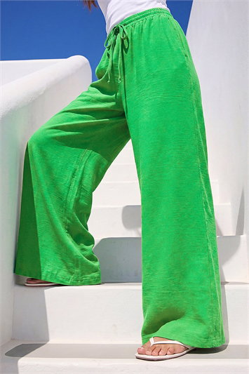 Green Air Flow Palazzo Trouser